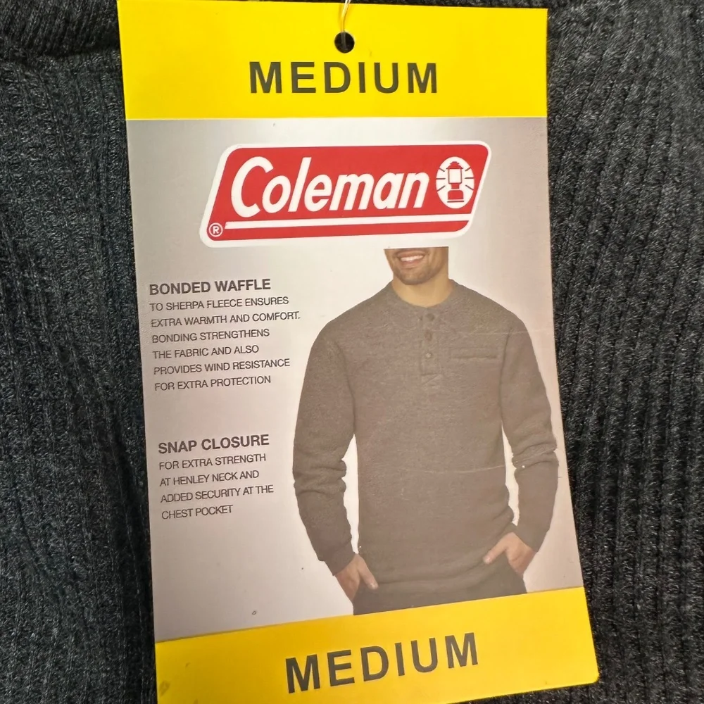 Coleman Bonded Waffle Long Sleeve Sherpa-lined Shirt. Sz M.